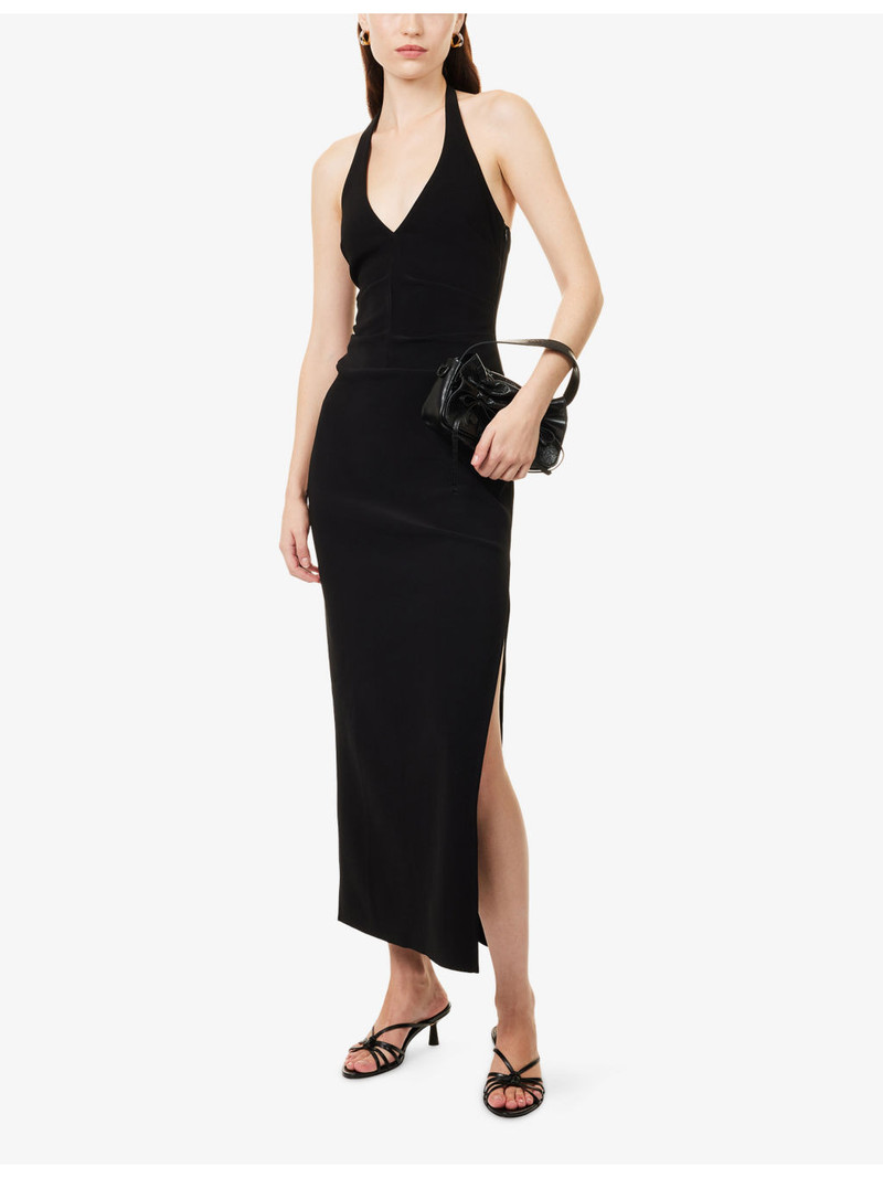 BEC + BRIDGE Ariven Halterneck Stretch-Woven Maxi Dress outlook