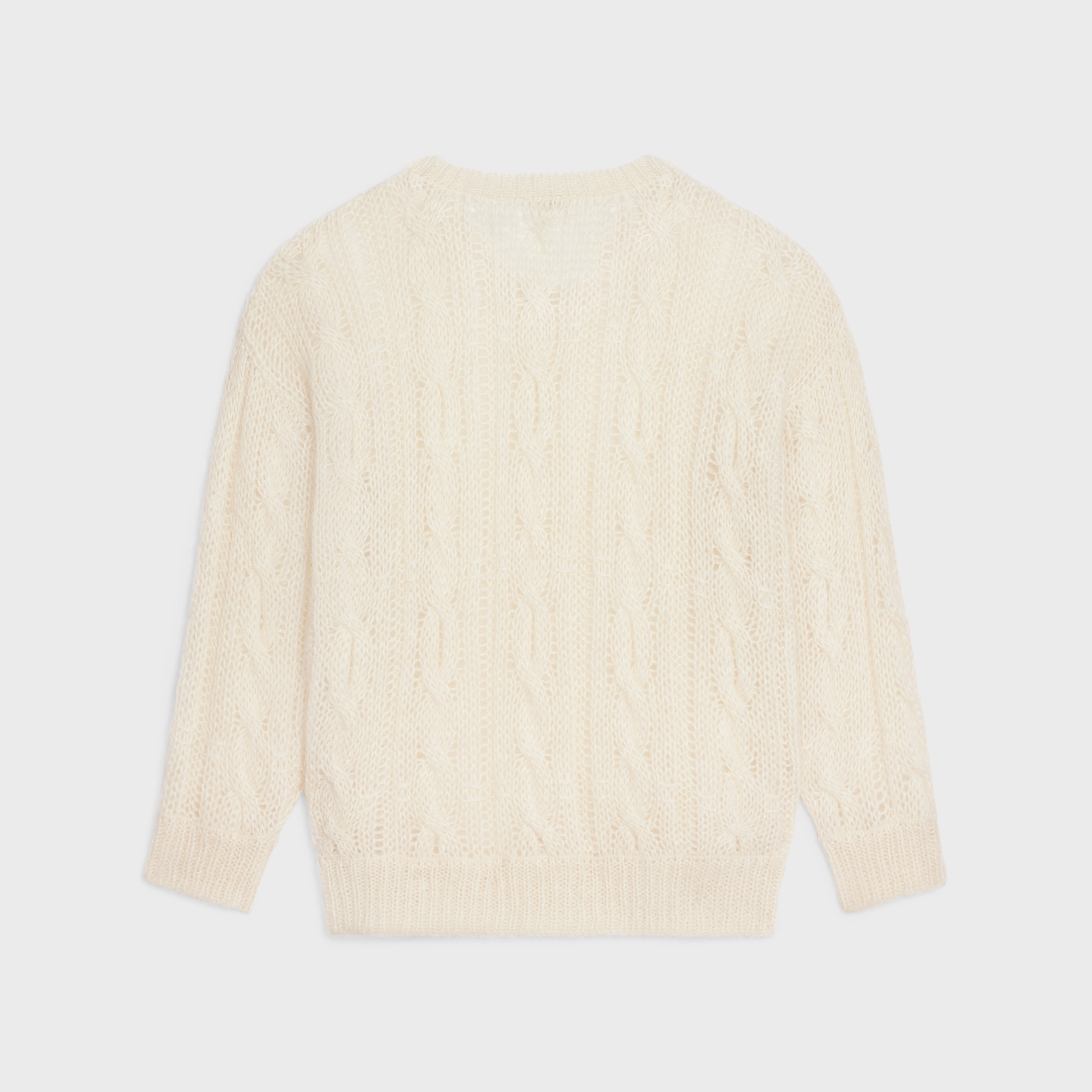 BOXY ARAN SWEATER IN MOHAIR - 2