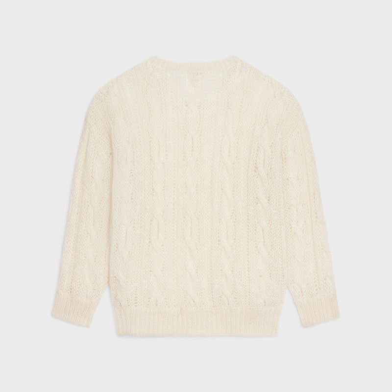CELINE BOXY ARAN SWEATER IN MOHAIR outlook