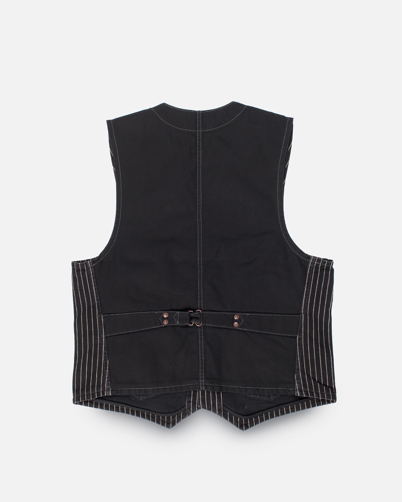 IHV-02-BLK 12oz Wabash/Duck Work Vest - Black/Black - 4