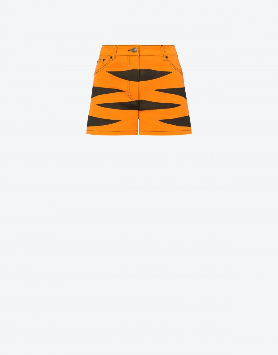 CHINESE NEW YEAR COTTON GABARDINE SHORTS - 1