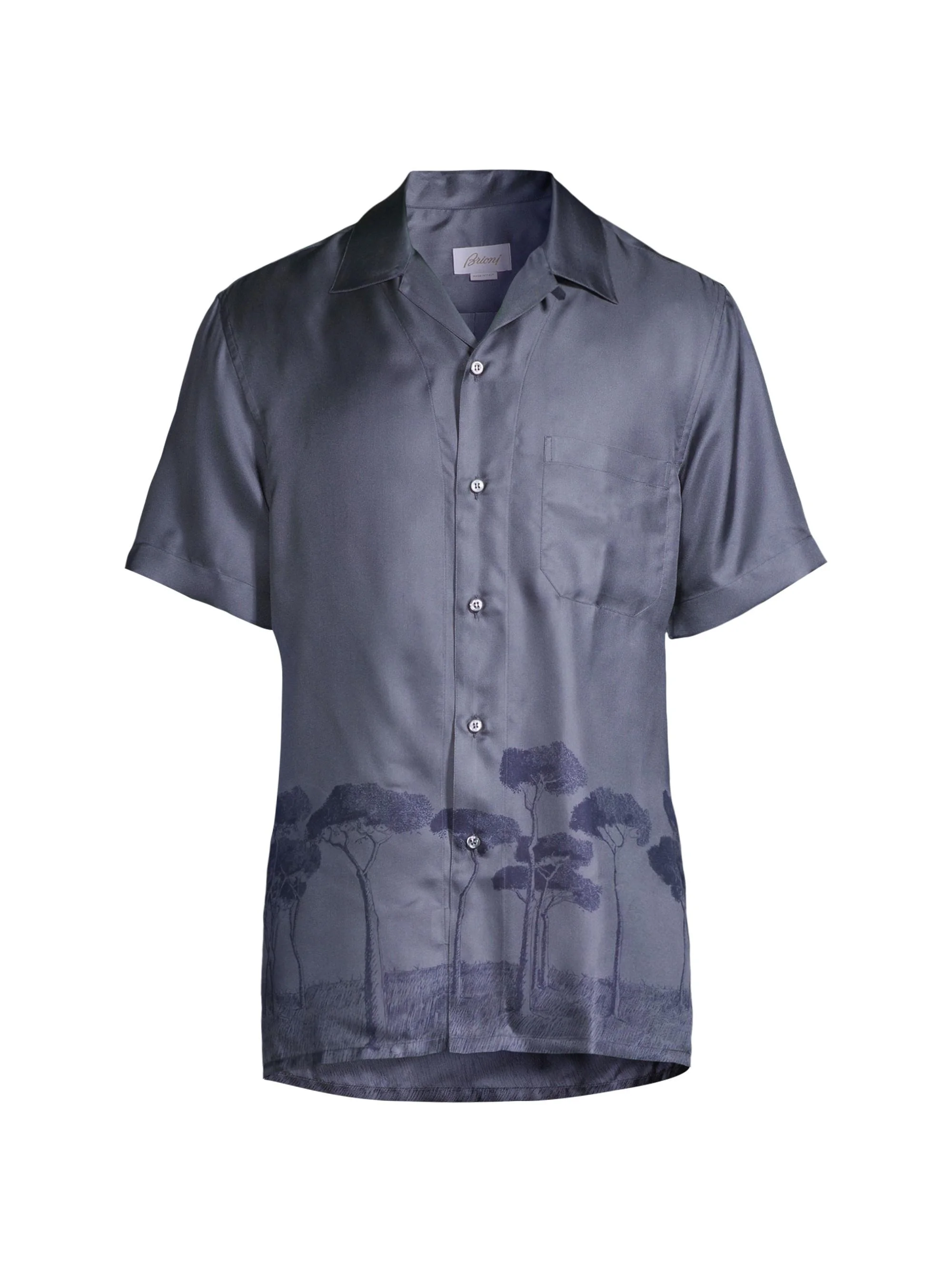 Men's Roman Trees Silk Sport Shirt - Grey - 1