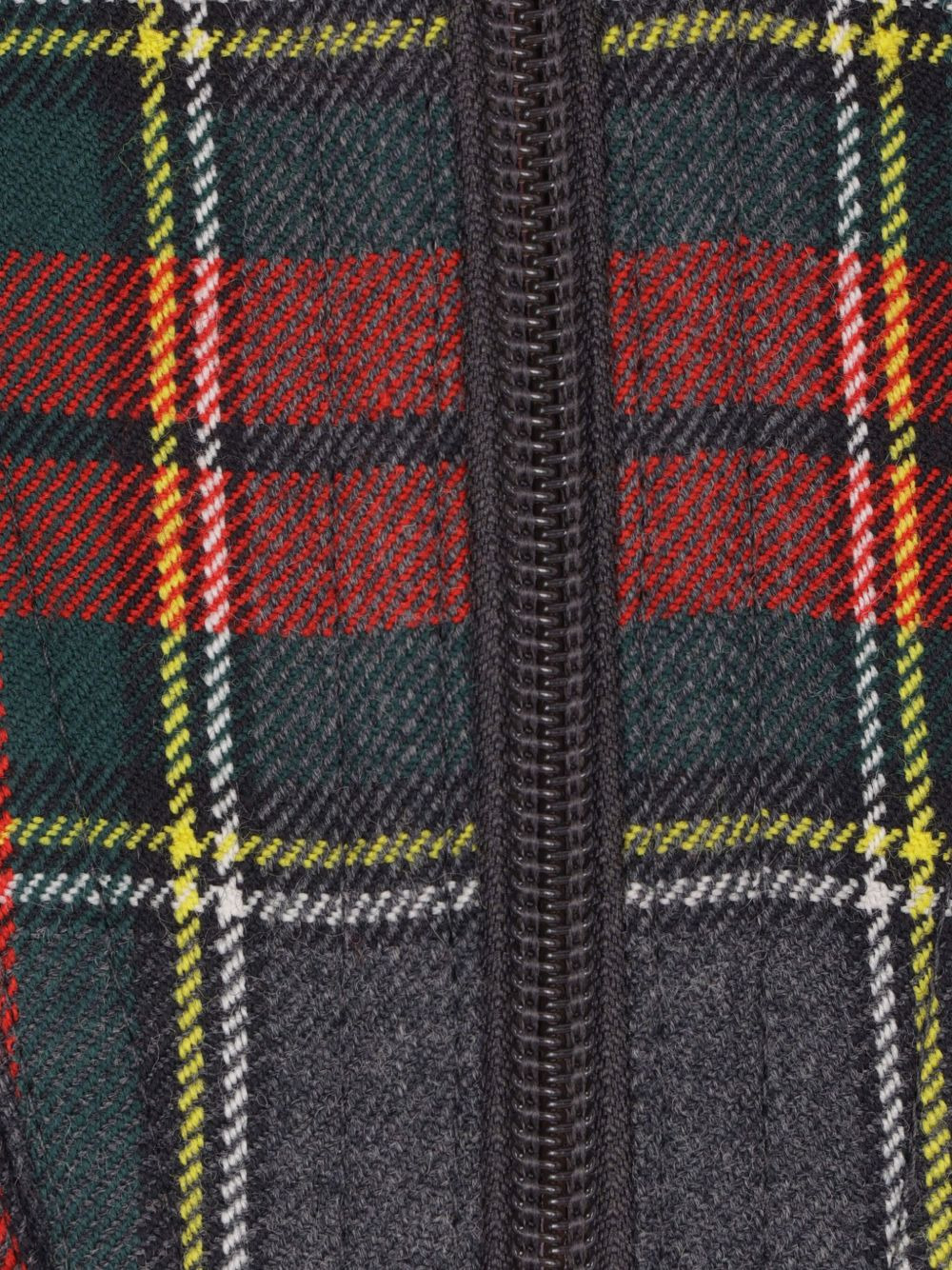tartan zip-front top - 3