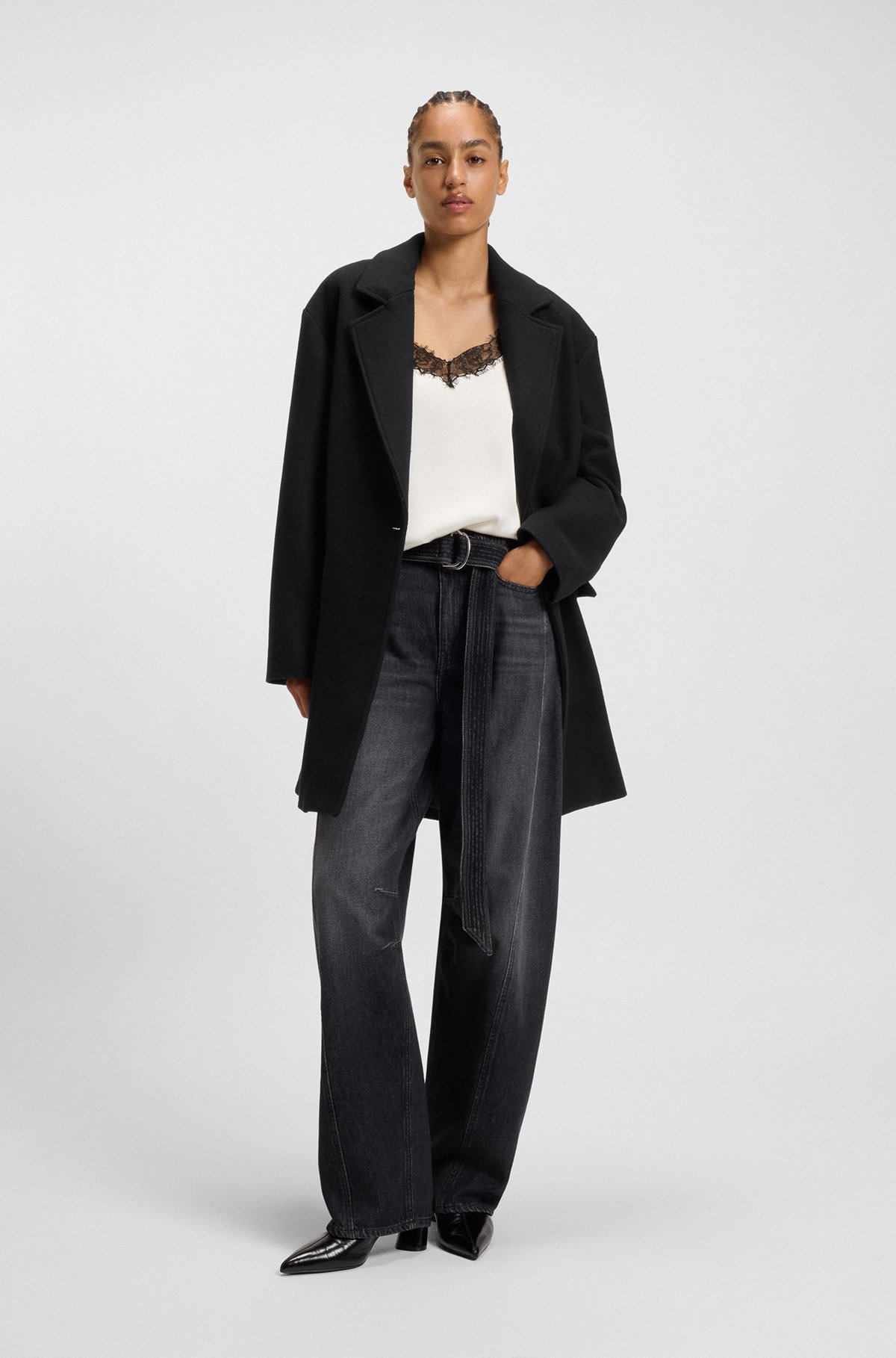 BLAZER-STYLE COAT BLENDED WITH WOOL - 3
