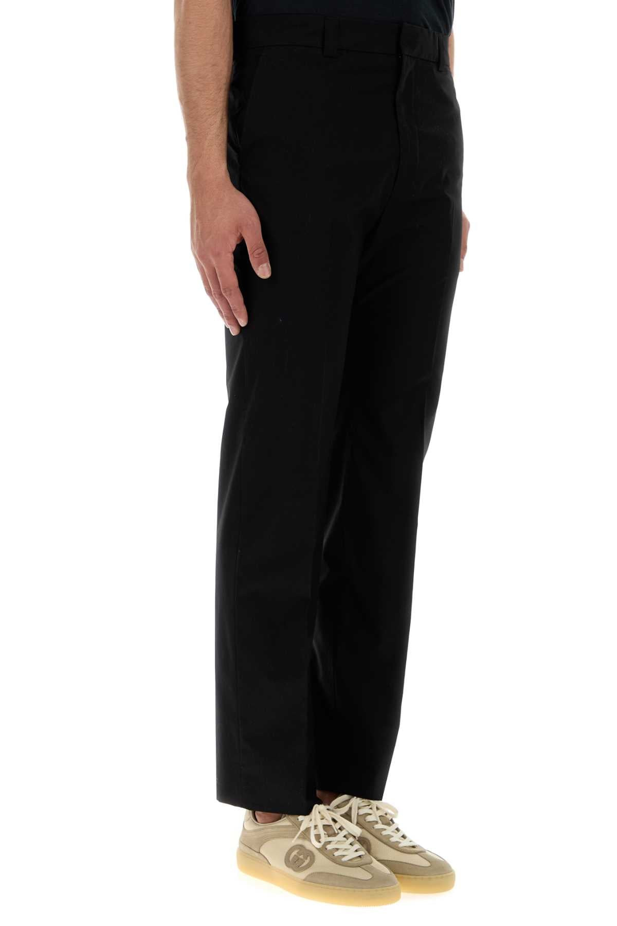 Gucci Men Black Poplin Pant - 3