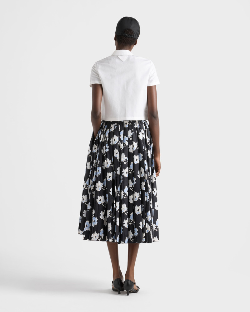 Pleated poplin skirt 5
