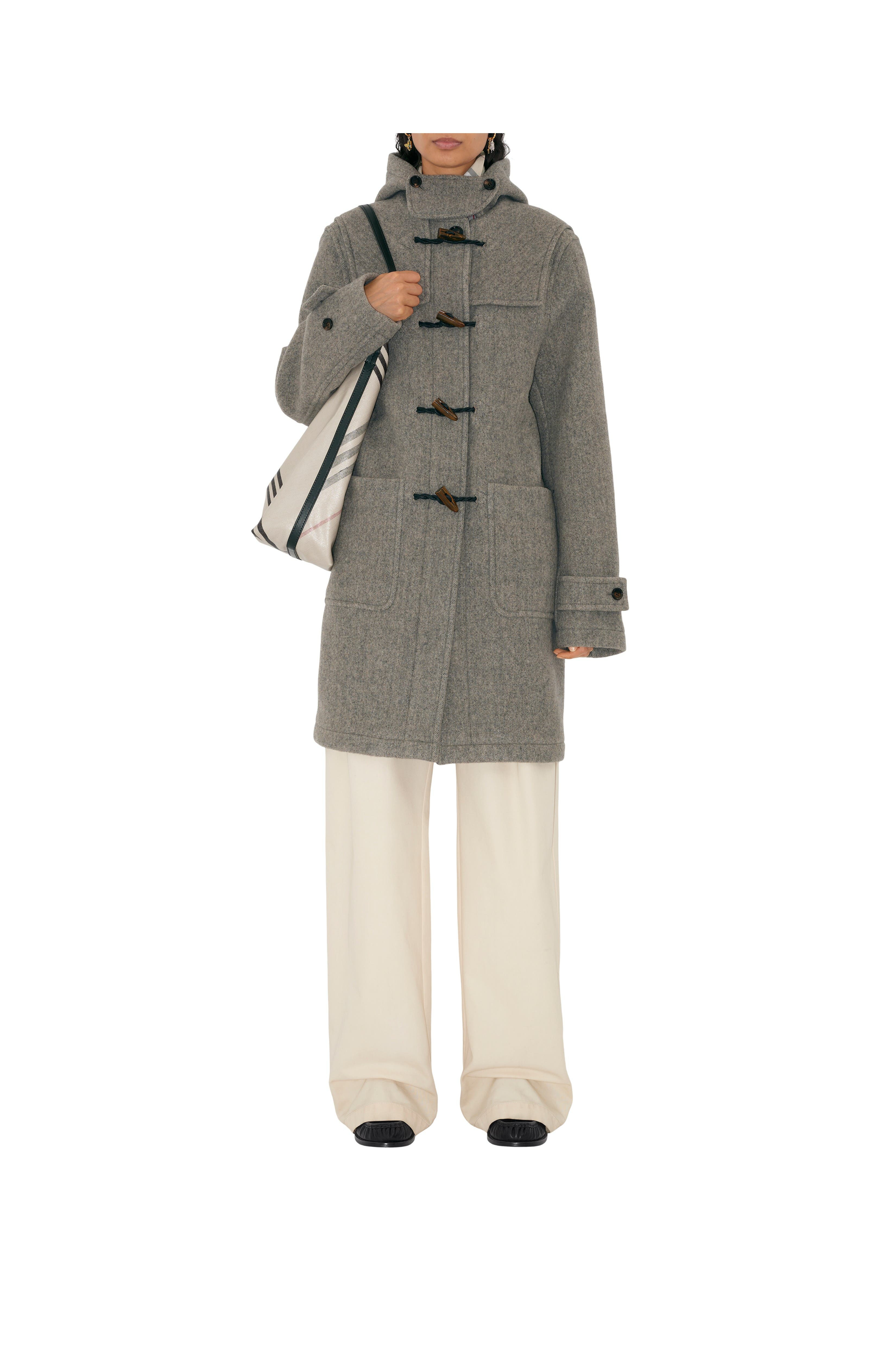 burberry Wool Duffle Coat in Limestone at Nordstrom - 3