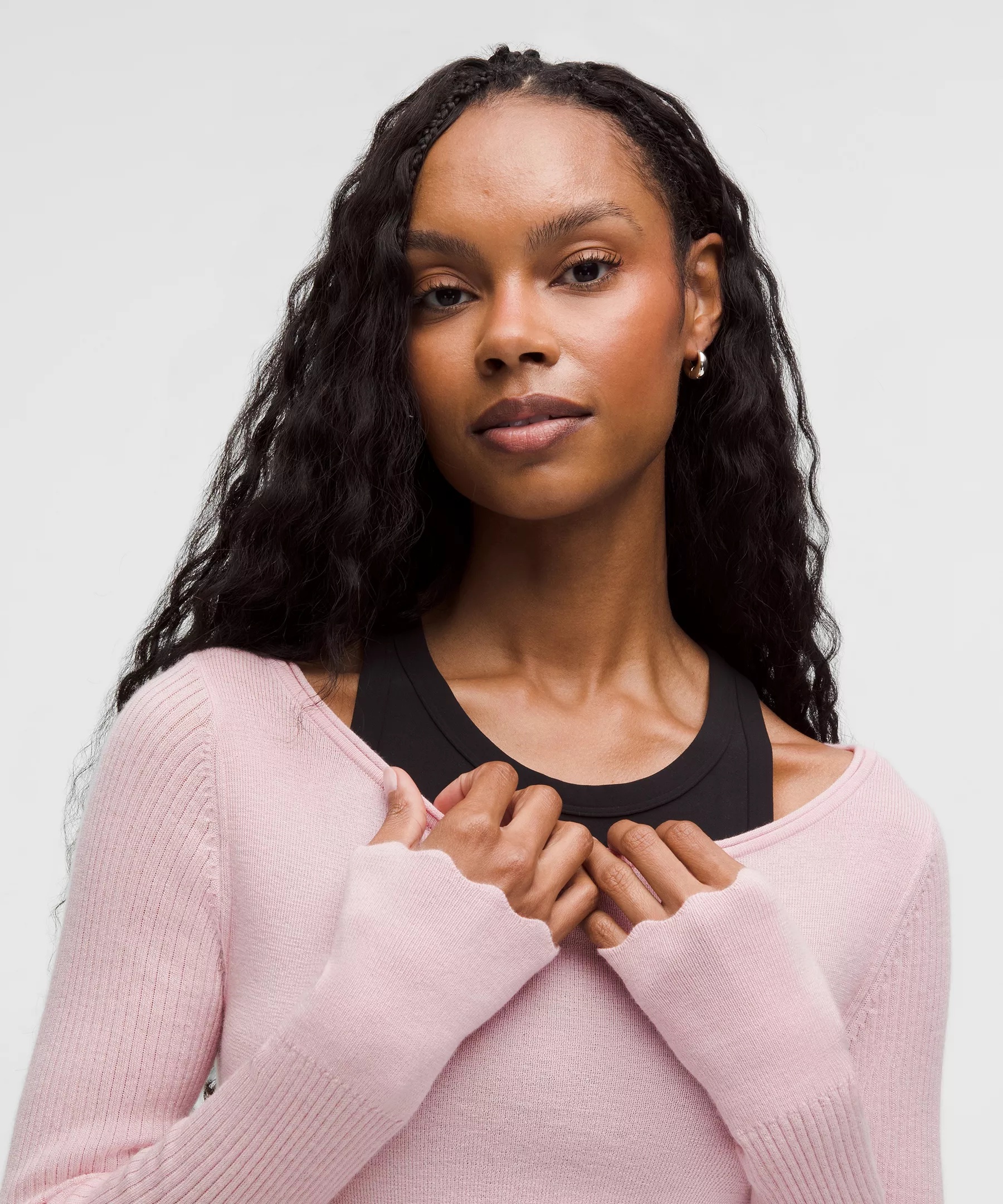 Cashmere Scalloped Cuff Crewneck - 4