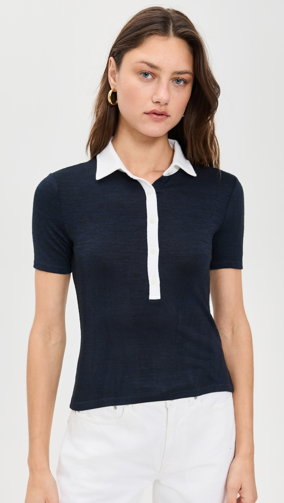 The Knit Button Short Sleeve Polo - 6