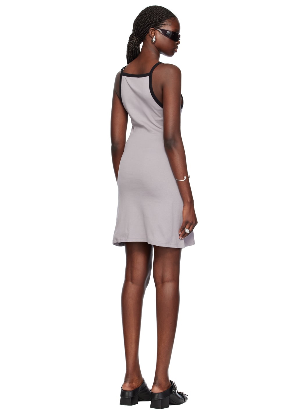 Gray Pin-Buckle Minidress - 3
