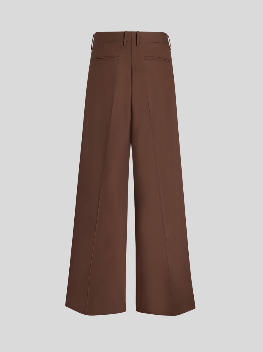 STRETCH WOOL TROUSERS WITH PLEATS - 6