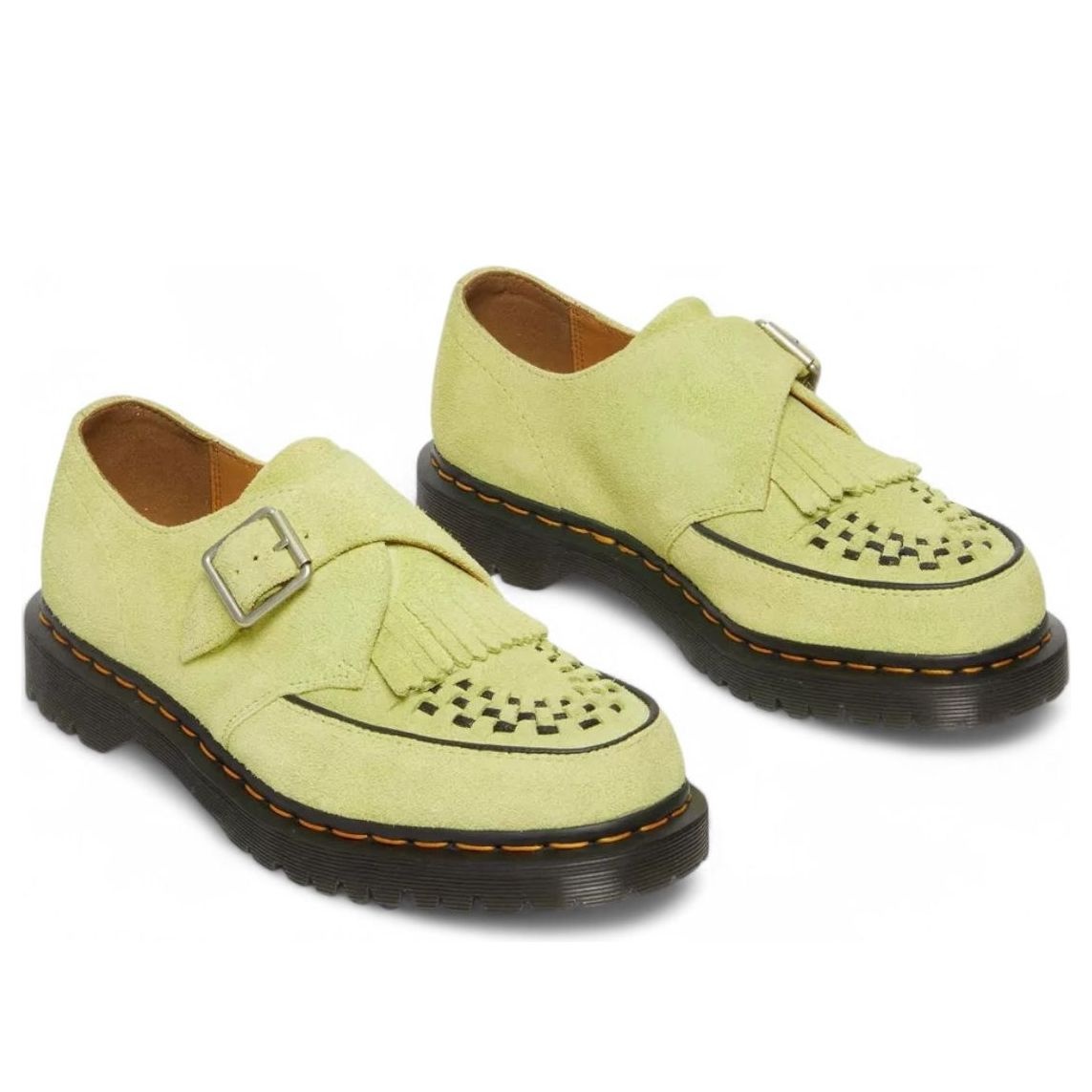 Dr. Martens Ramsey Suede Kiltie Buckle Creepers 'Lime Green' 31501316 - 3