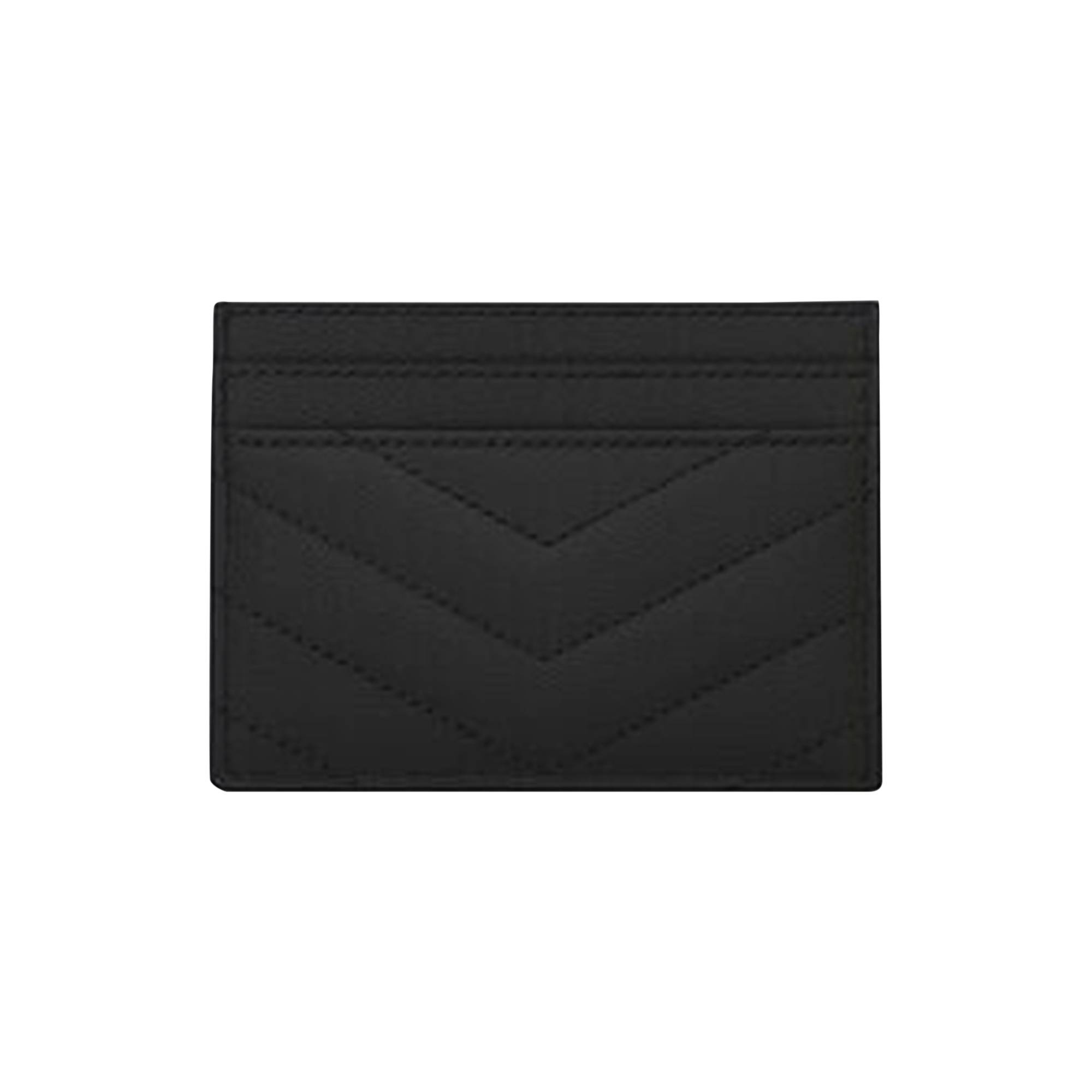 Saint Laurent Quilted Leather Card Case 'Black' - 2