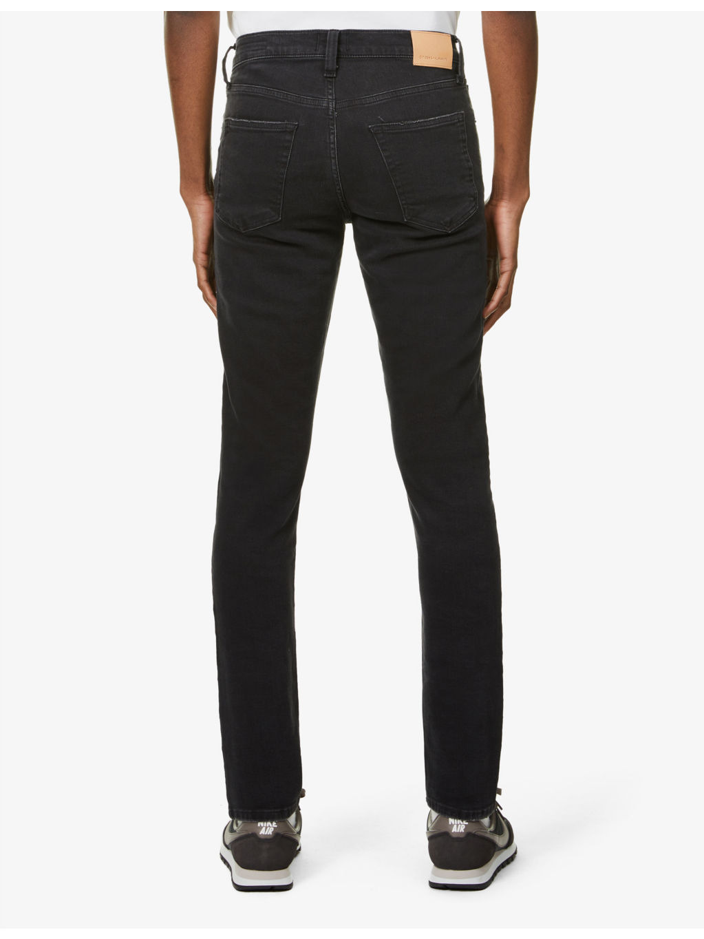 London slim-fit tapered stretch-denim jeans - 4