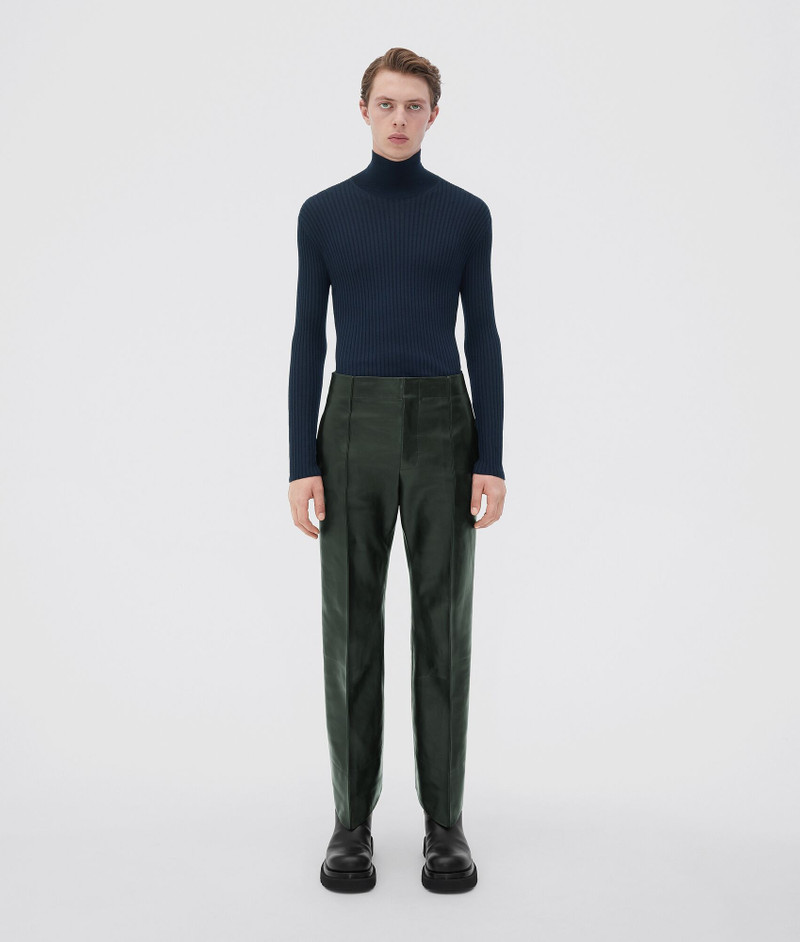 leather trousers with curved legs 1