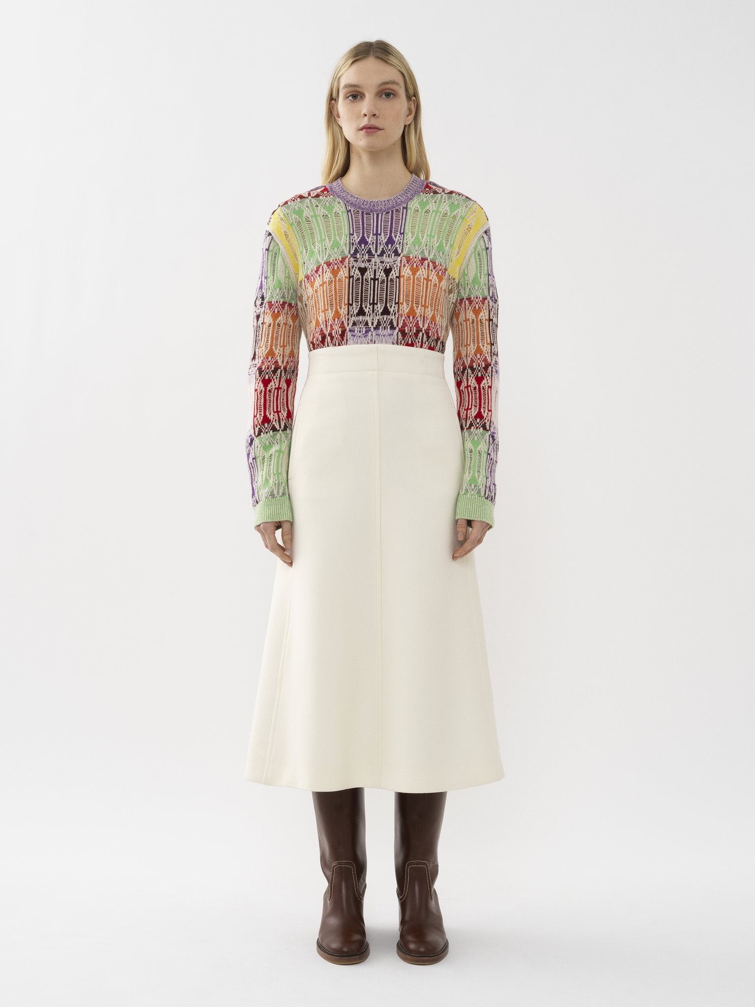 A-LINE MID-LENGTH SKIRT - 2