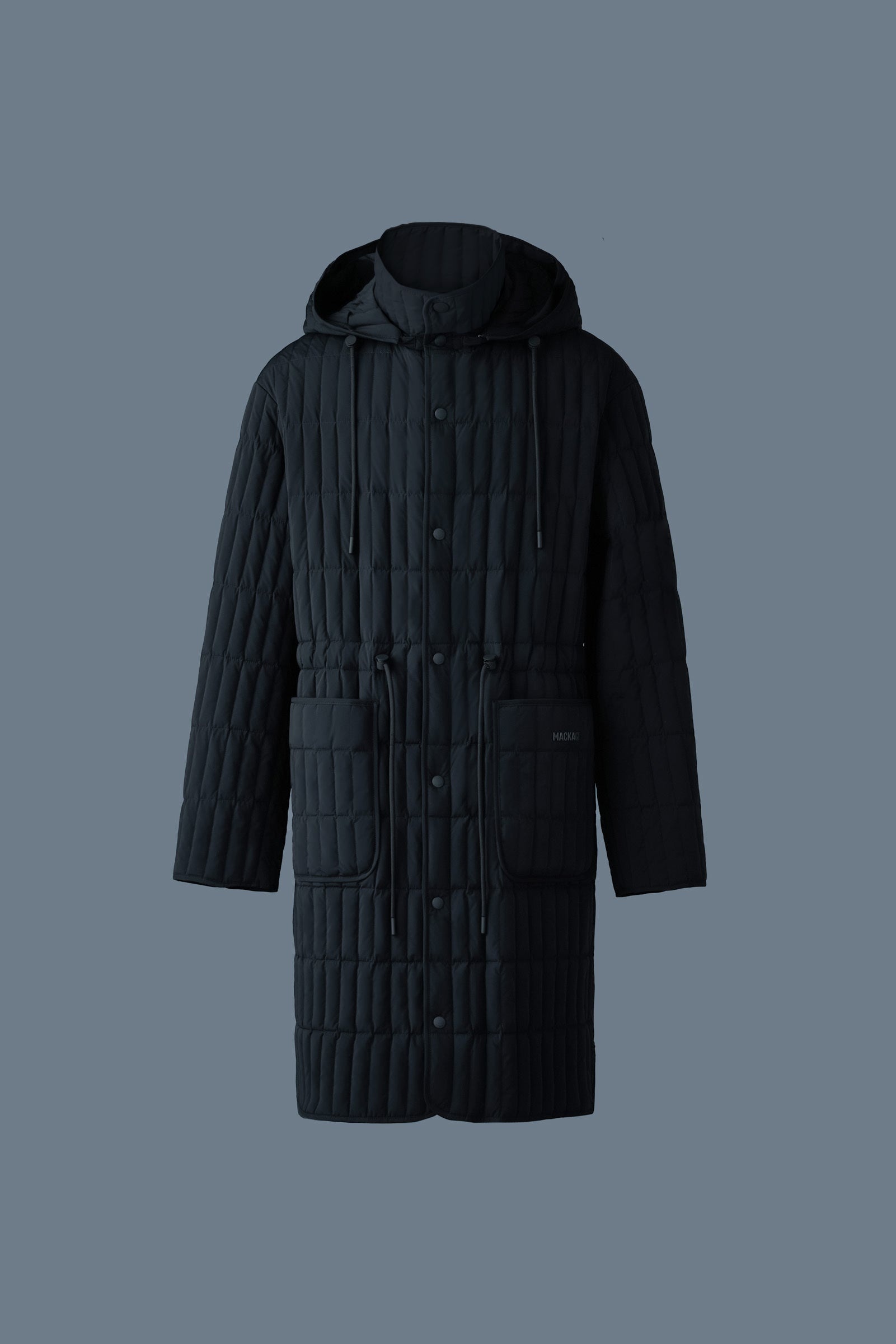 ASHER Light down vertical quilted coat - 1