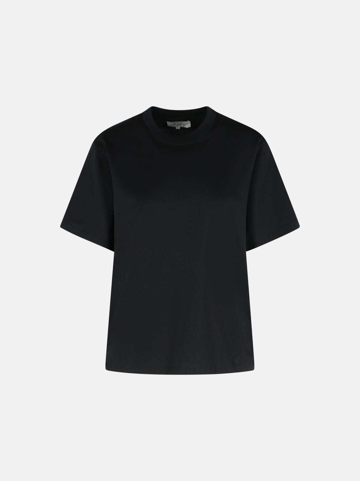 'TELANTO' SUPIMA BLACK COTTON T-SHIRT - 1