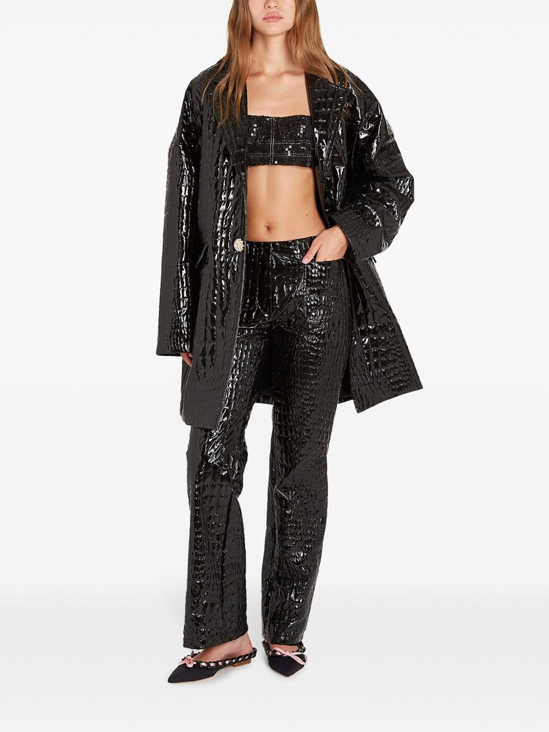 GIAMBATTISTA VALLI crocodile-embossed coat outlook
