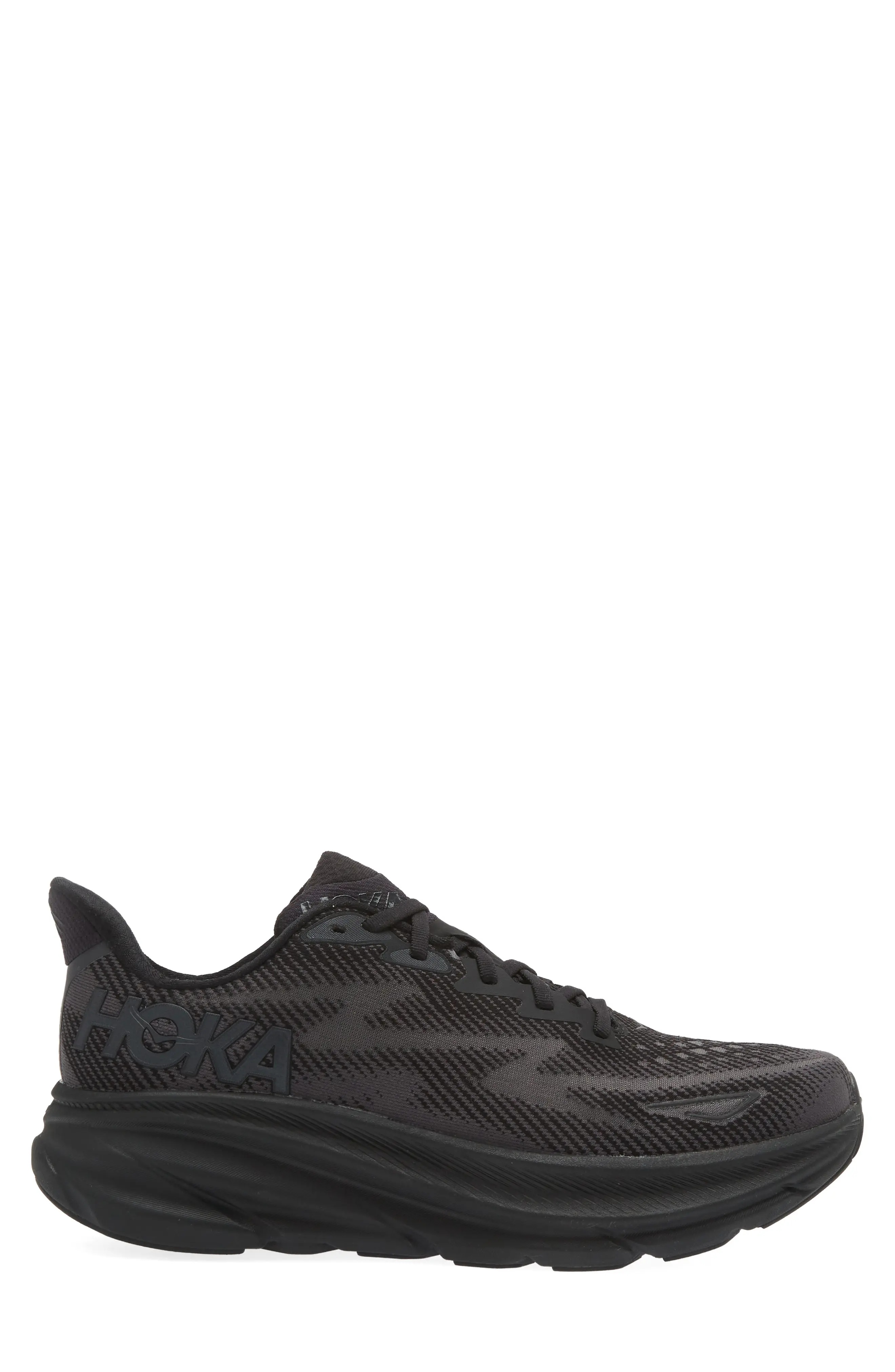 Clifton 9 Running Shoe in Black /Black - 3