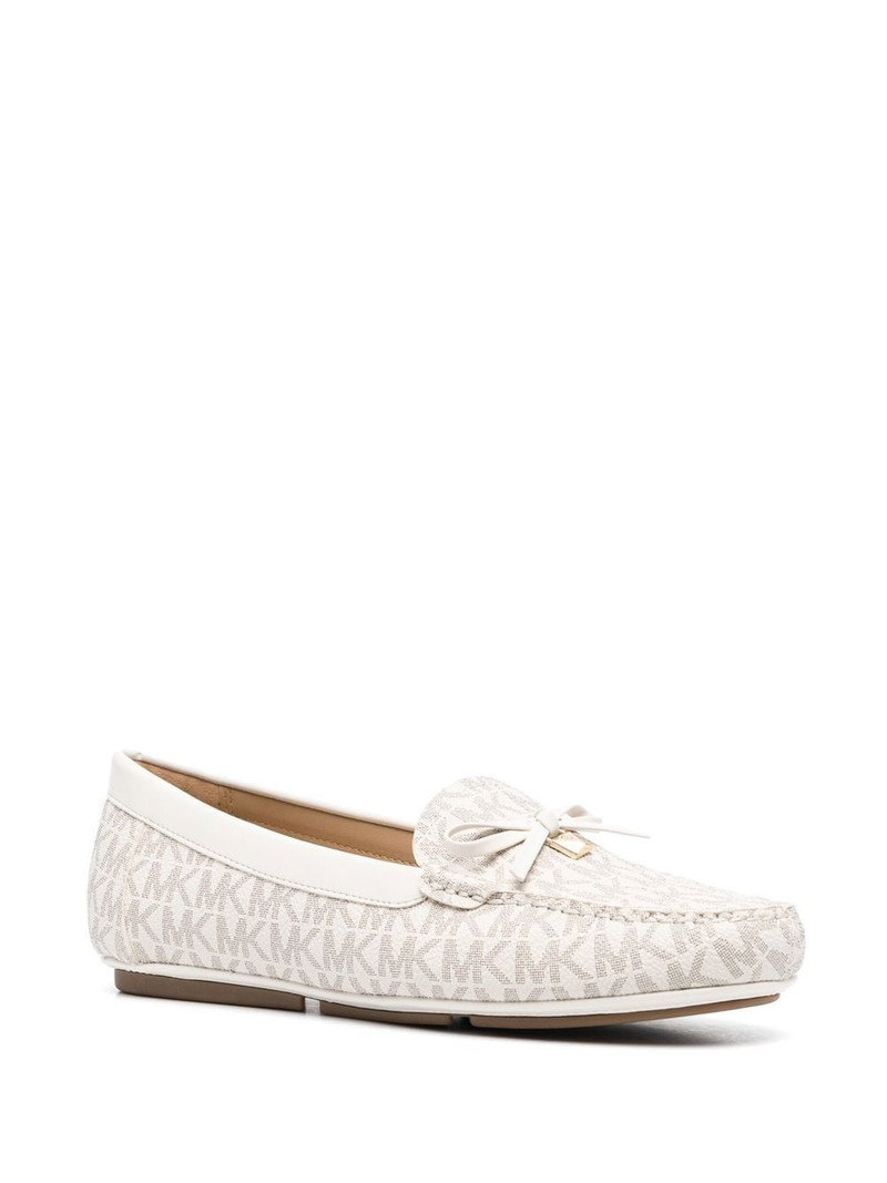 MICHAEL KORS Juliette monogram-jacquard moccasins outlook