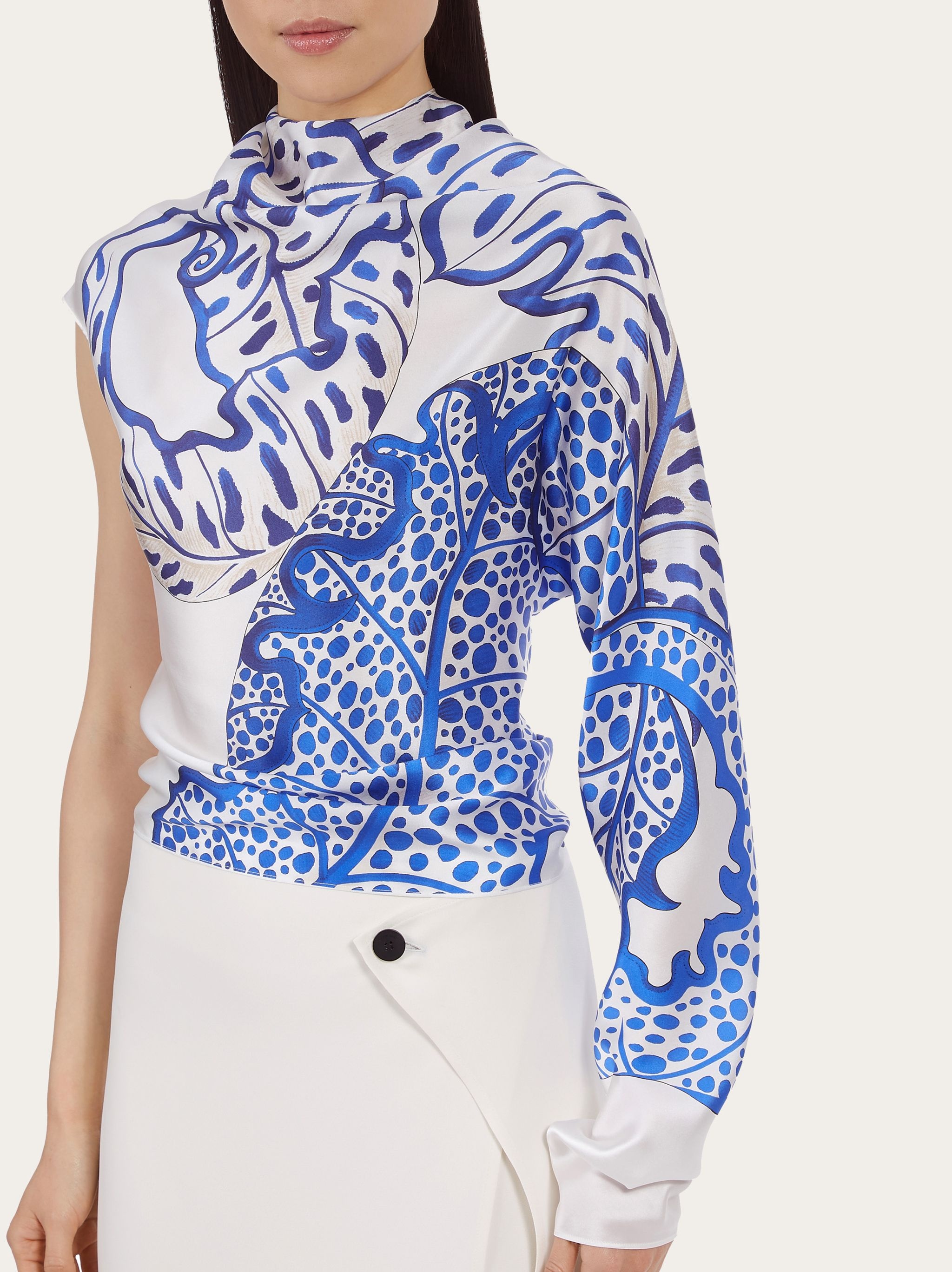 Asymmetric satin top - 5