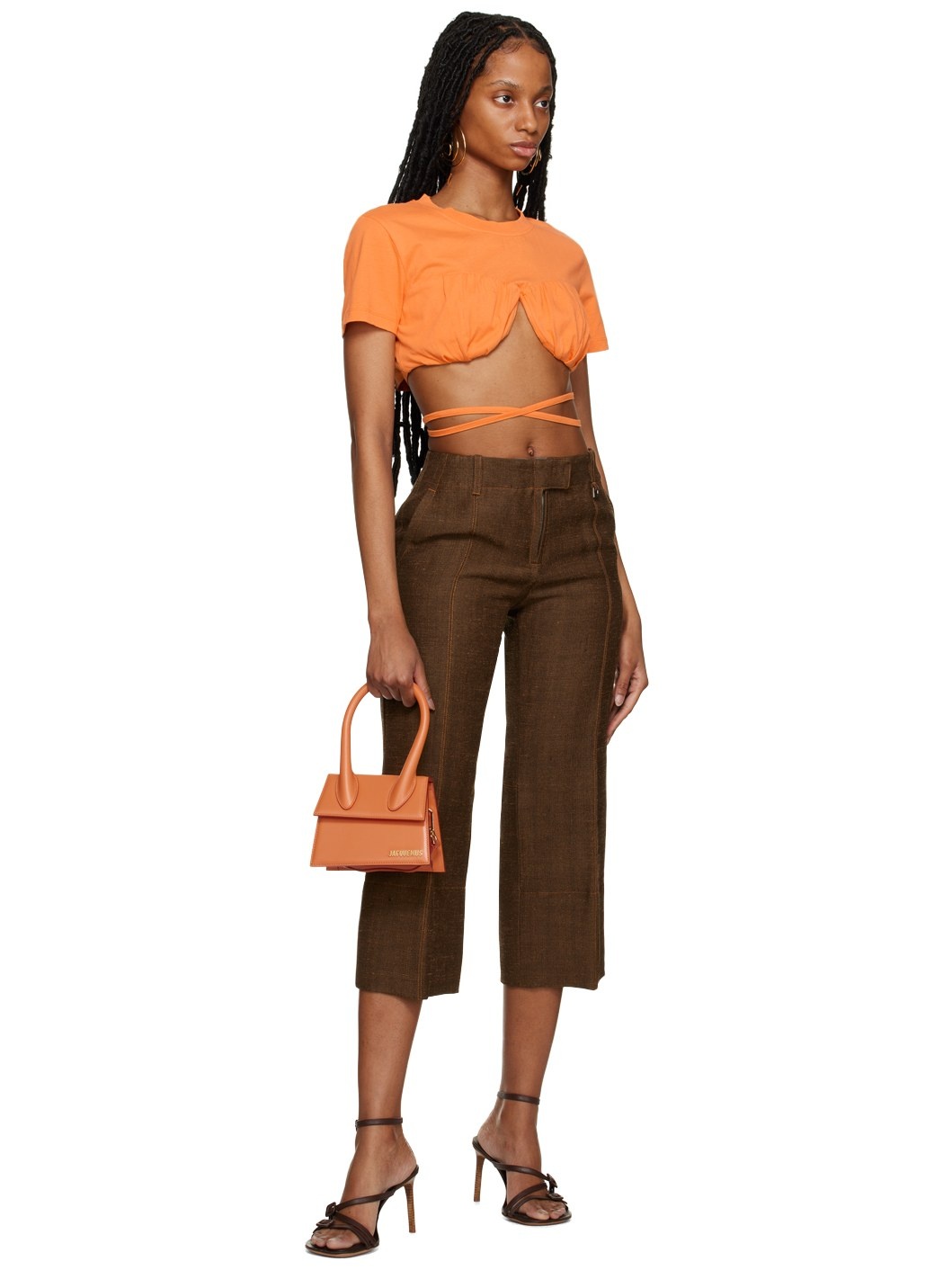 Brown Le Raphia 'Le Pantalon Areia' Trousers - 4