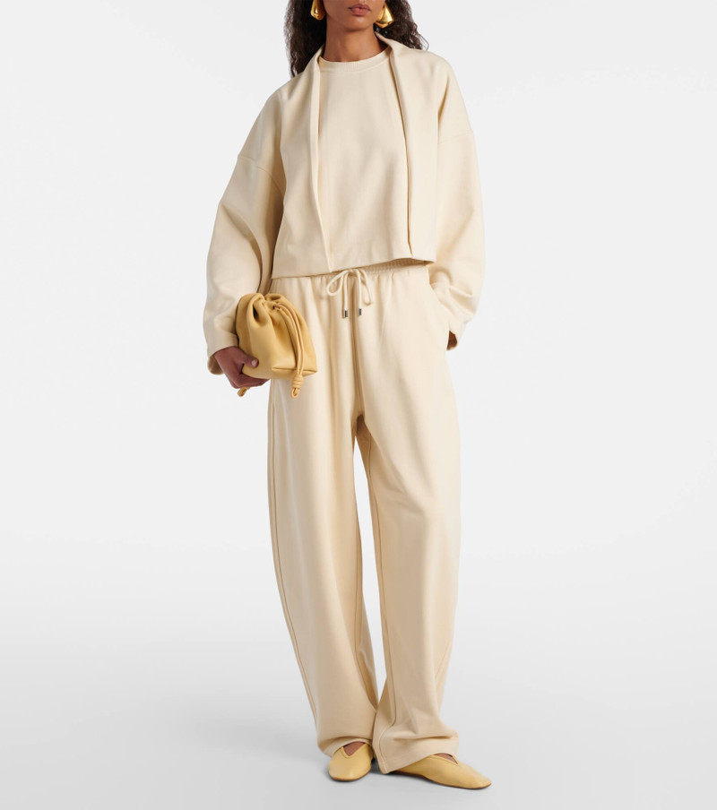 Sportmax Cotton-blend jersey wide-leg sweatpants outlook