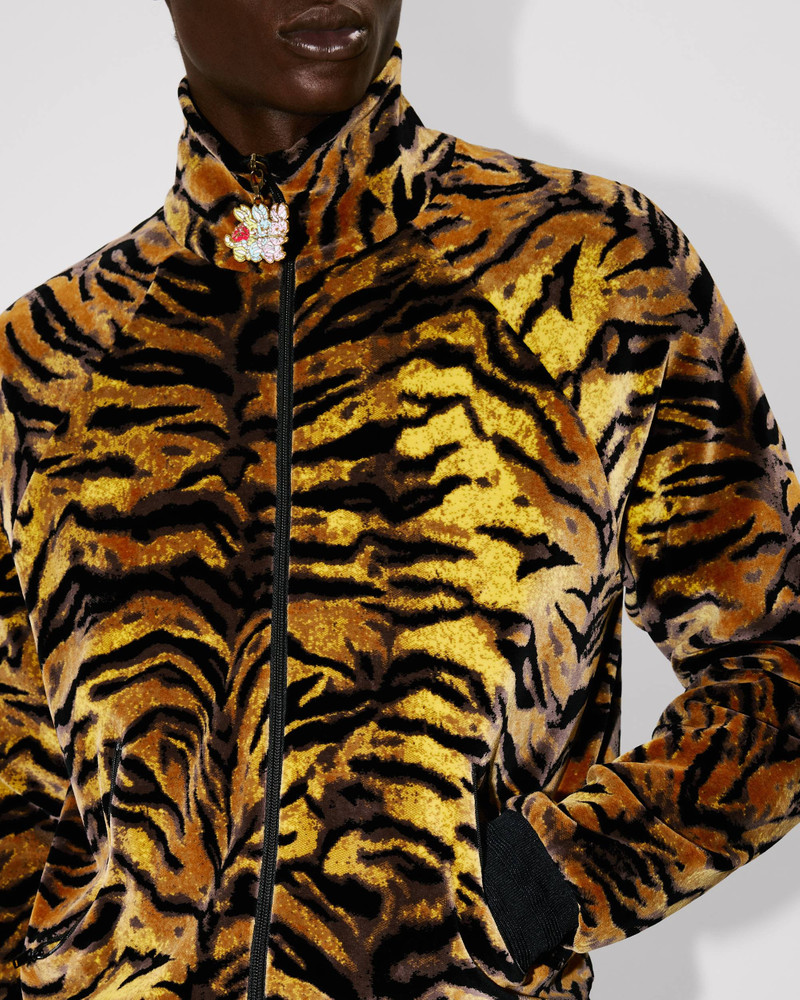 'KENZO Tiger' track jacket in velvet jacquard 6