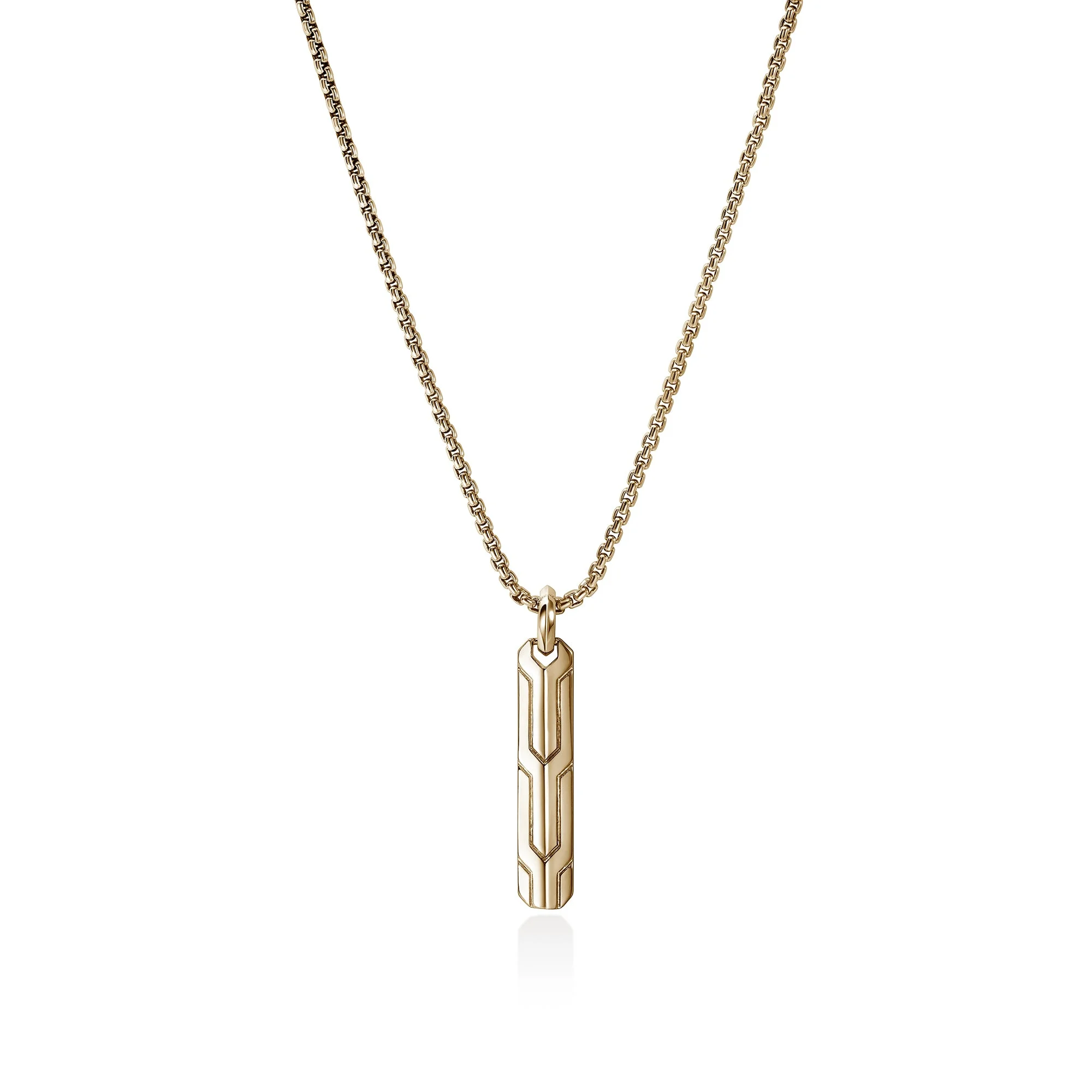 Icon 50 Tag Necklace, Gold - 1
