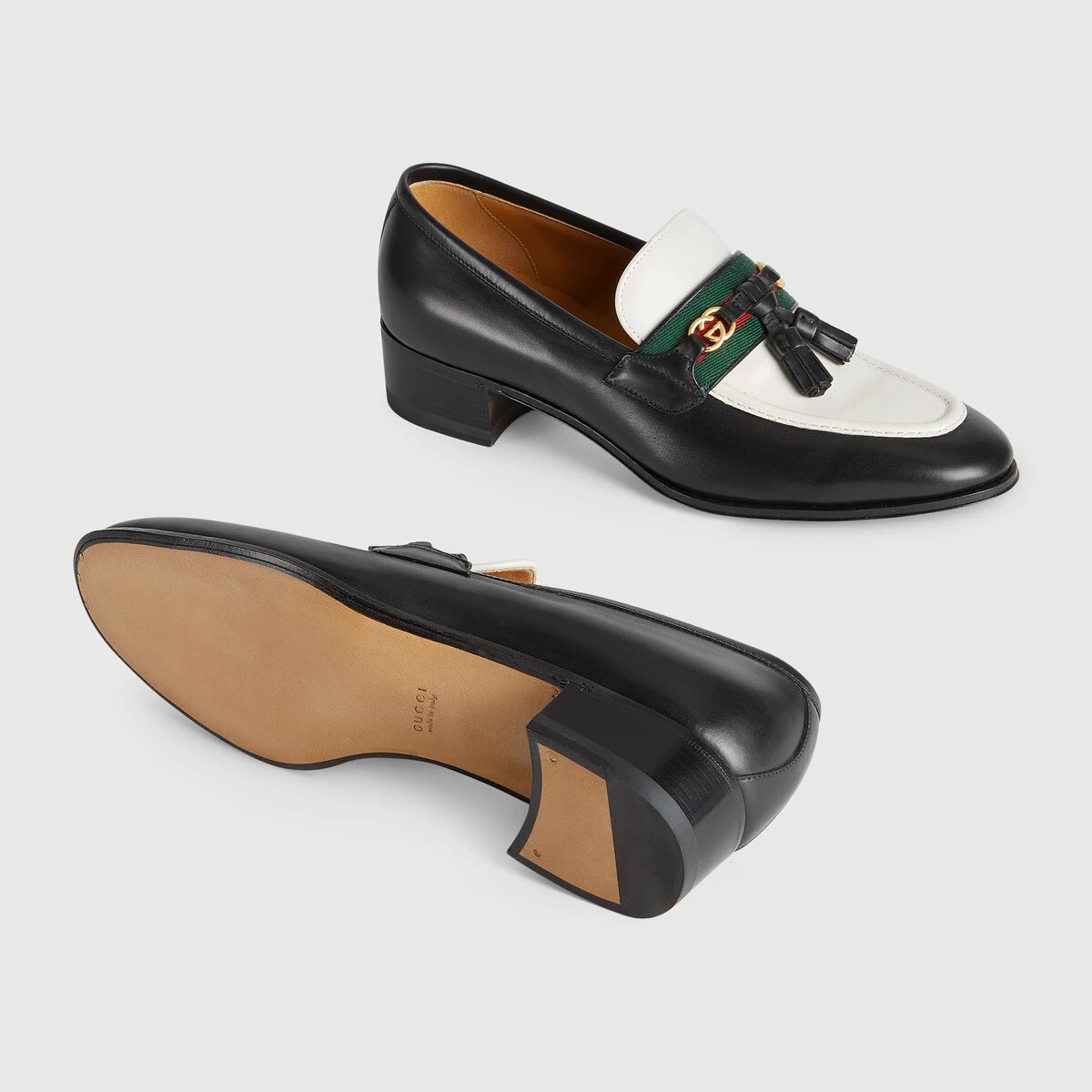 Loafer with Web and Interlocking G - 5
