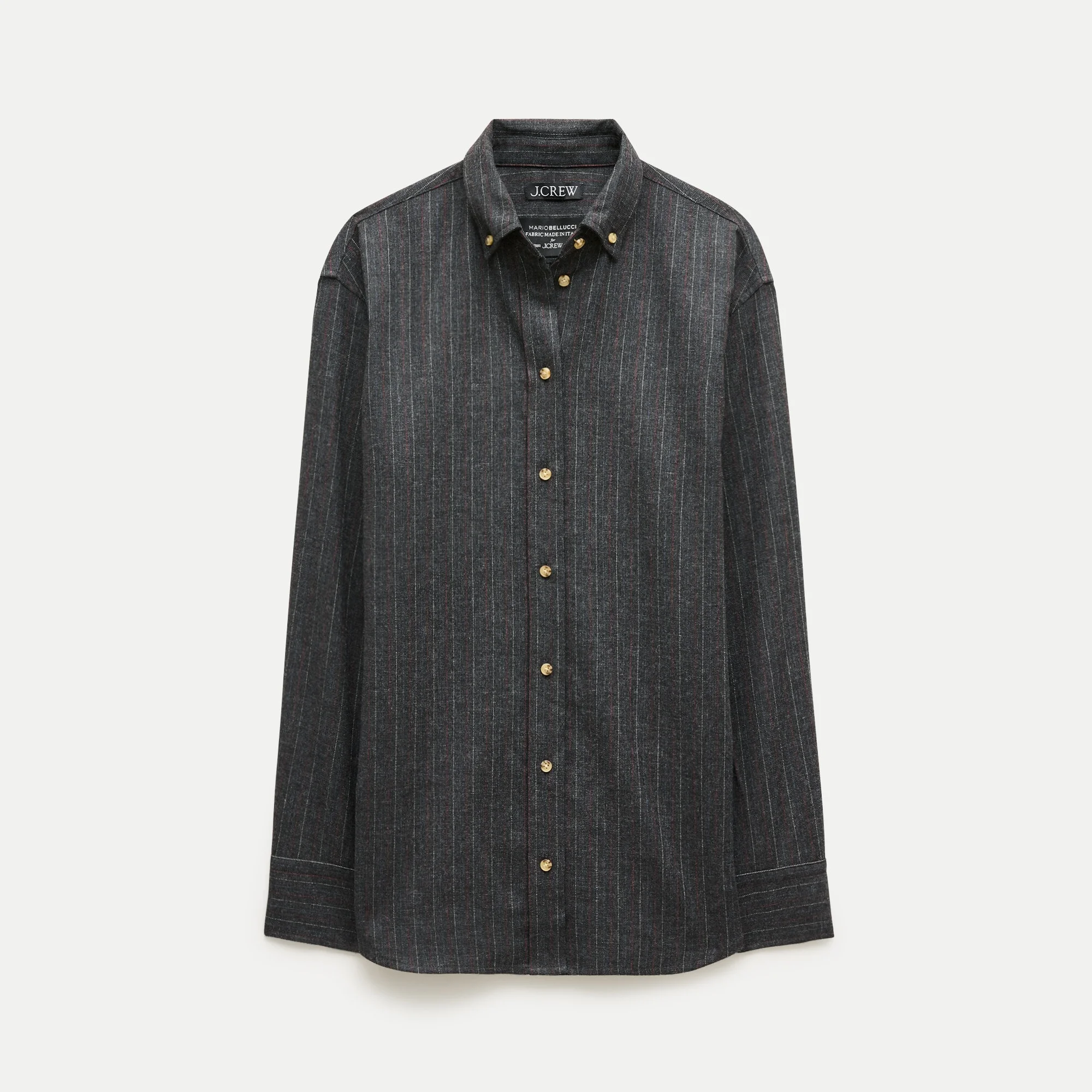 Esme button-up shirt in Italian wool blend - 1