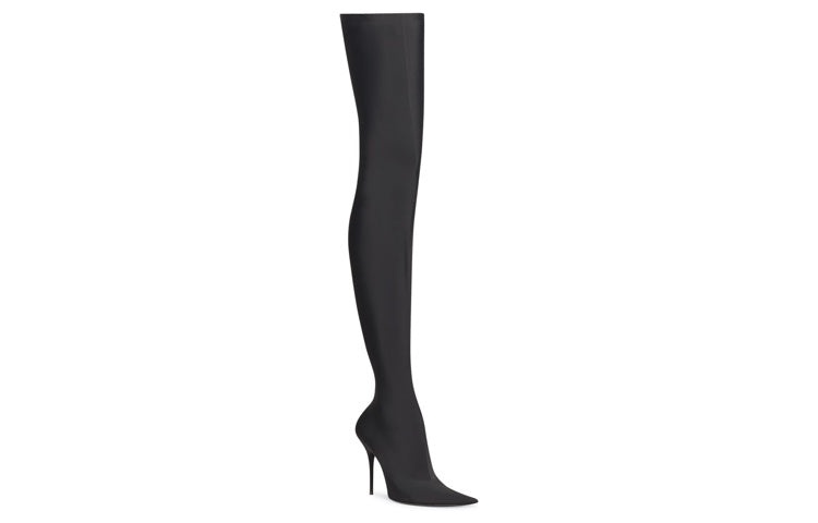 (WMNS) Balenciaga Knife 110mm Over The Knee Boots 'Black Matte Spandex' 719816W2ES01000 - 3