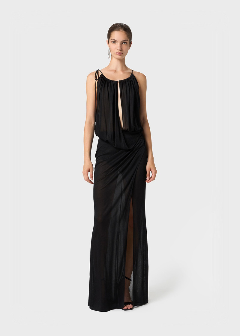 Blumarine JERSEY LONG DRESS WITH DRAPES outlook