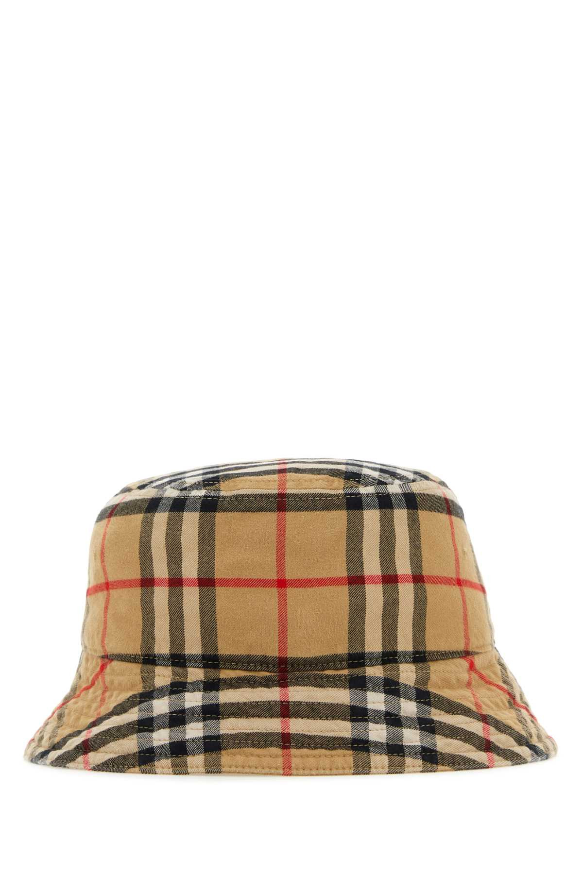 Burberry Men Embroidered Cotton Bucket Hat - 3