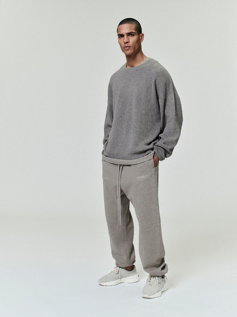ESSENTIALS Waffle Crewneck Sweater outlook