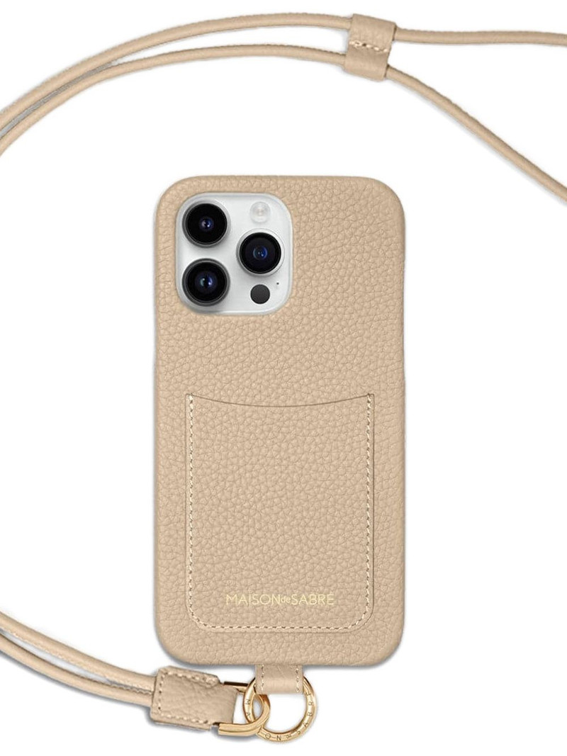 Sling leather iPhone 14 Pro phone case 4