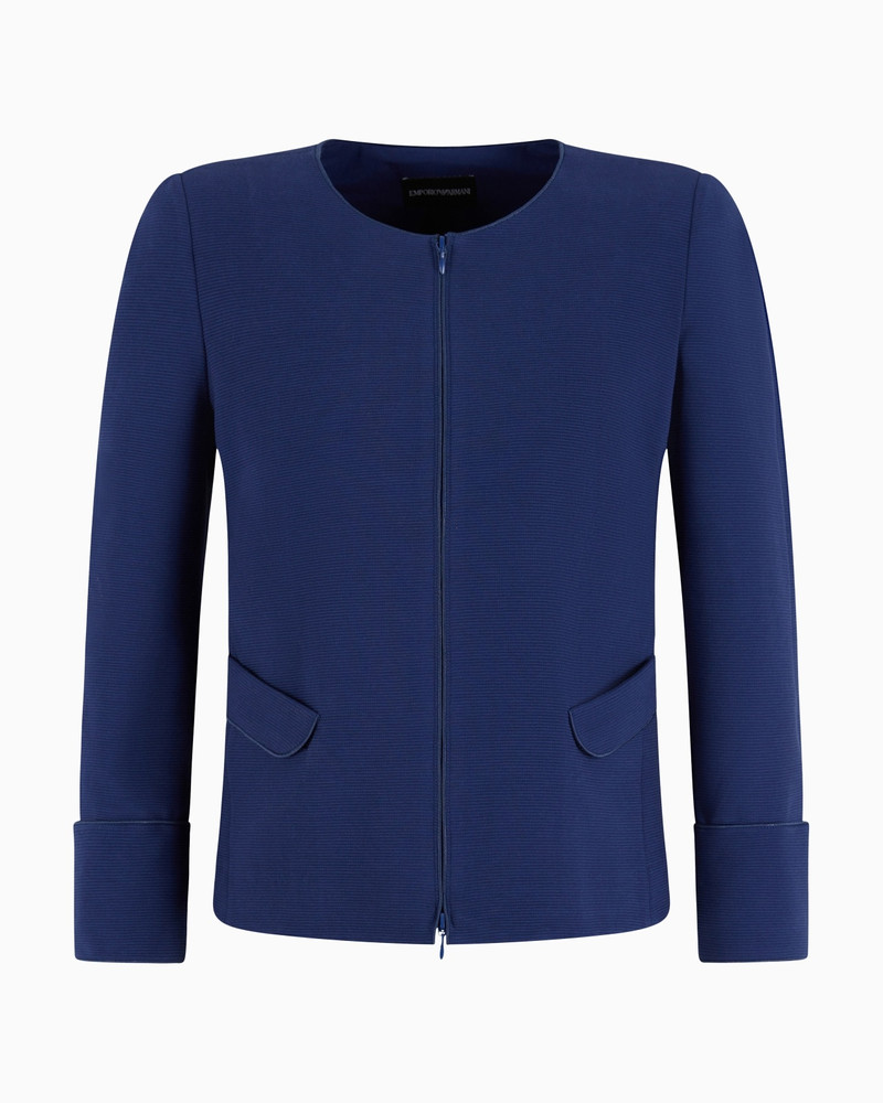 OTTOMAN JERSEY ZIP-UP JACKET 1