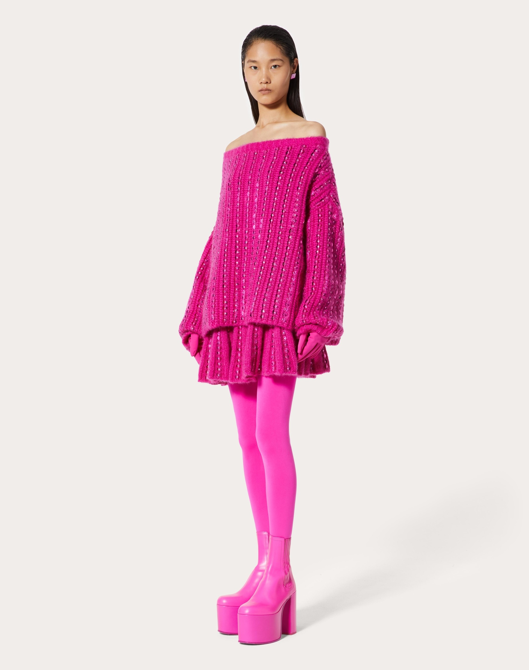 EMBROIDERED MOHAIR WOOL MINI SKIRT - 2