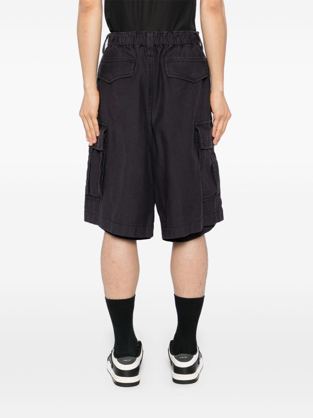 patchwork shorts - 4