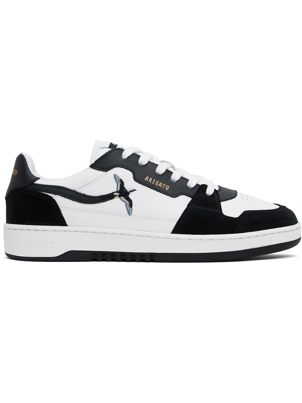 White & Black Dice Lo Bee Bird Sneakers - 1