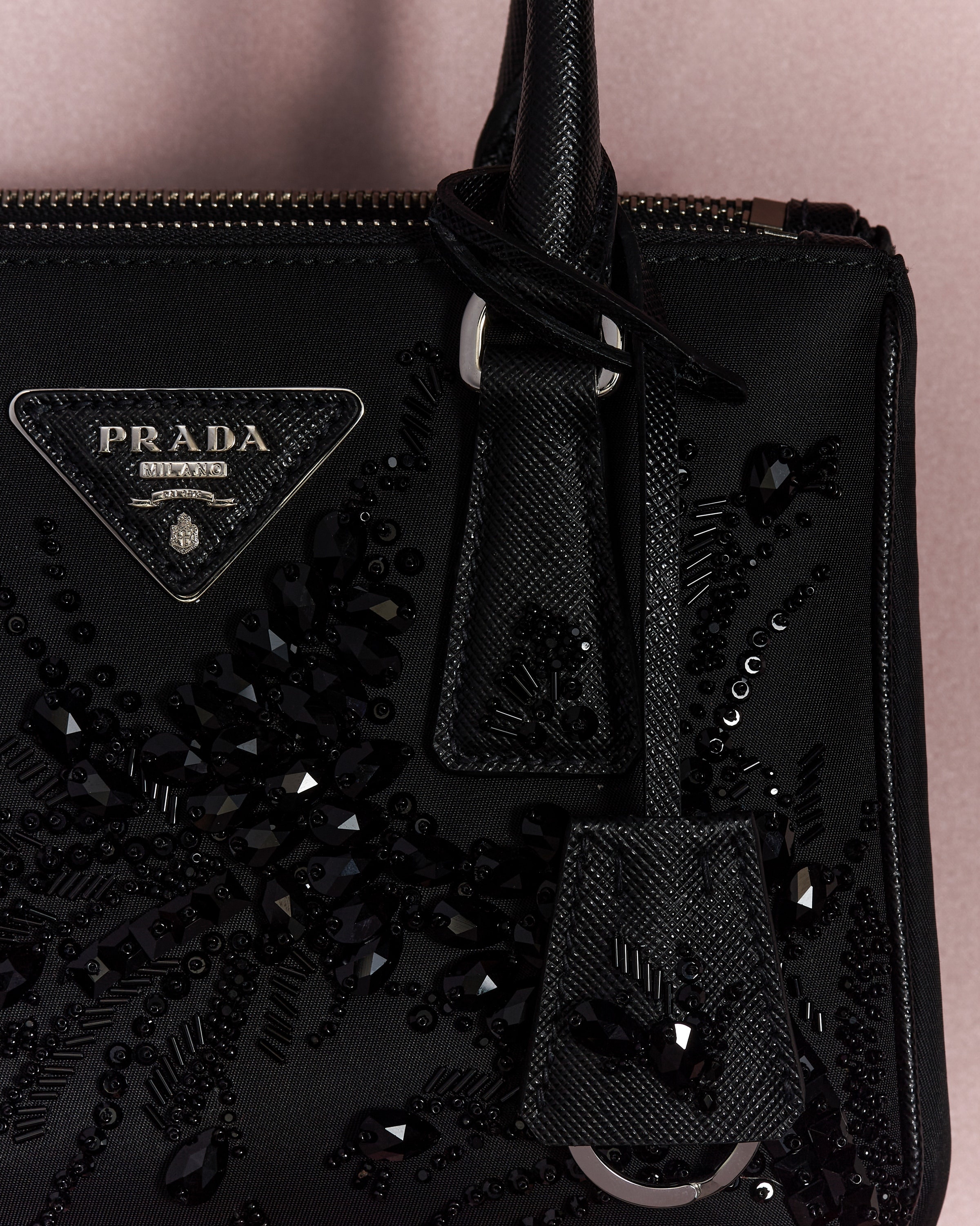 Prada Galleria embroidered Re-Nylon and Saffiano mini-bag - 9