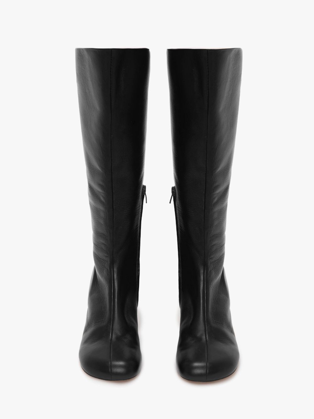 CHAIN HEEL HIGH BOOTS - 4
