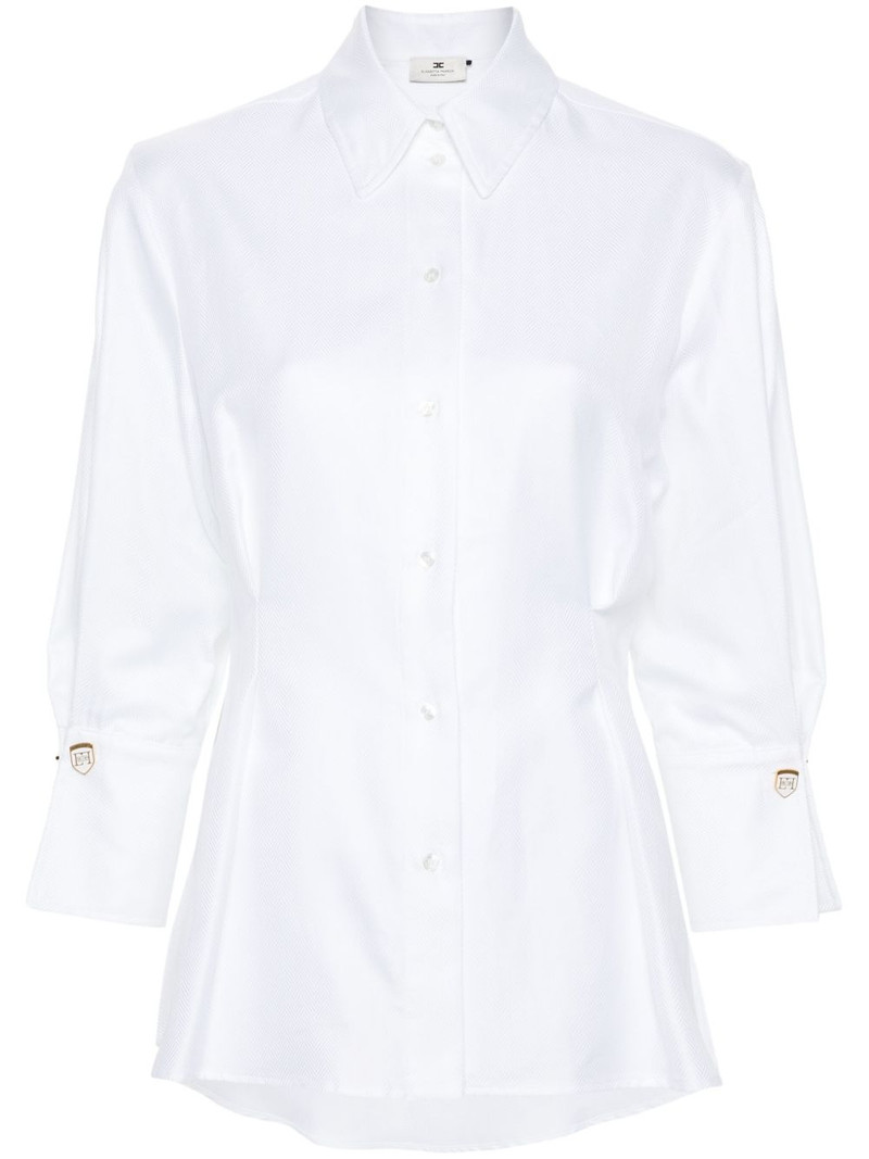 chevron-pattern poplin shirt 1