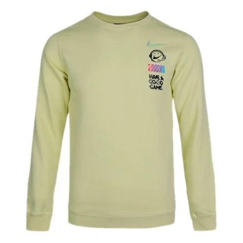 Nike Sportswear Club Fleece Round Collar Male Orange Green DC3938-750 - 1