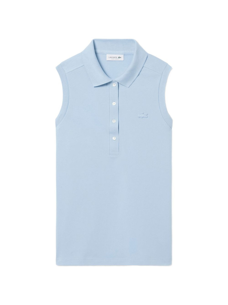 buttoned sleeveless polo shirt 1