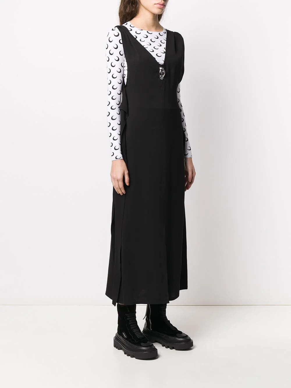 v-neck midi dress - 3