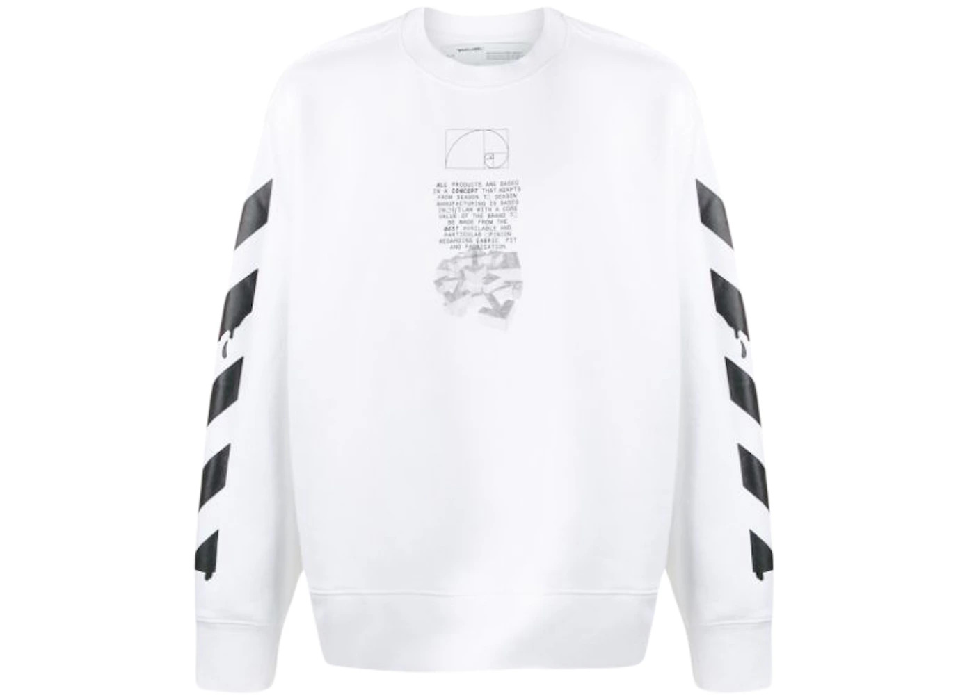 OFF-WHITE Dripping Arrows Incompiuto Sweatshirt White - 1