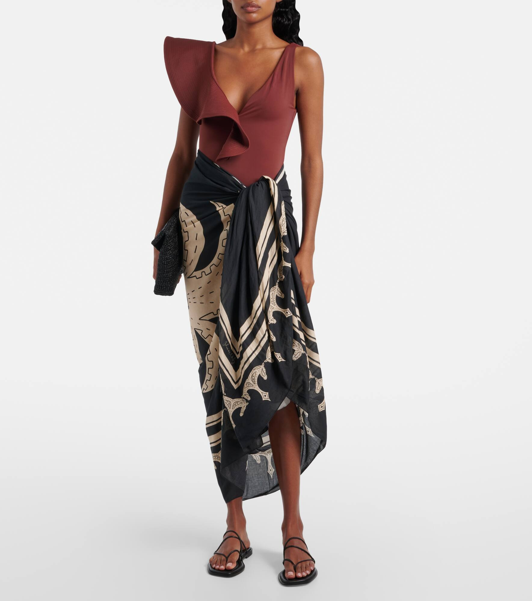 Printed cotton beach cover-up - 2