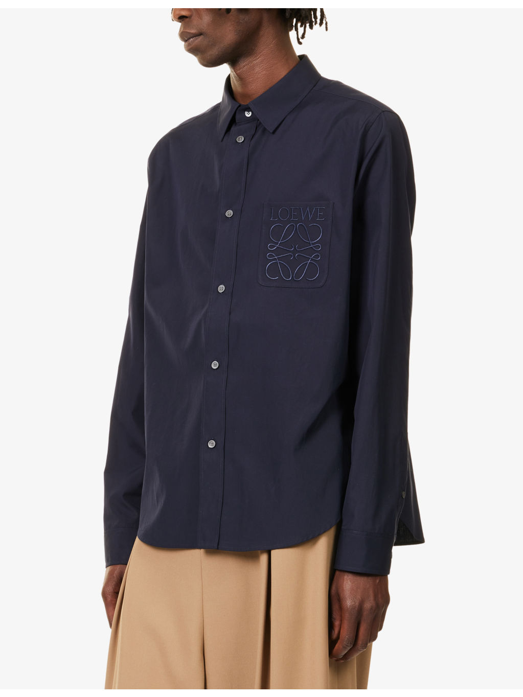 Long-Sleeves Regular-Fit Cotton-Poplin Shirt - 3